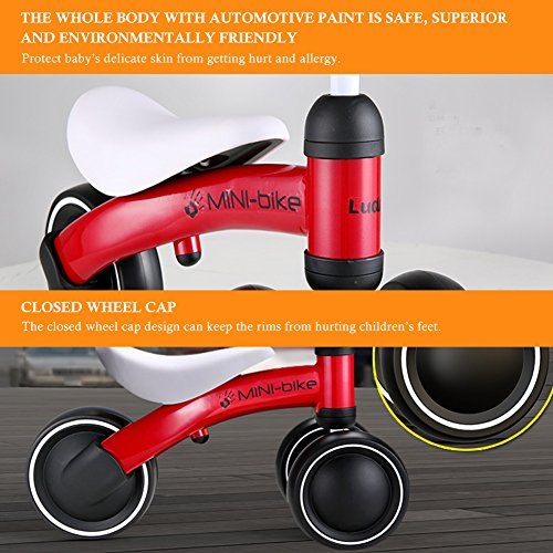  Infant Shining Baby Shining Balance Bike,Baby Ride Toy Learn To Walk,12-24 Month No-Pedal Balance Bike To Kids