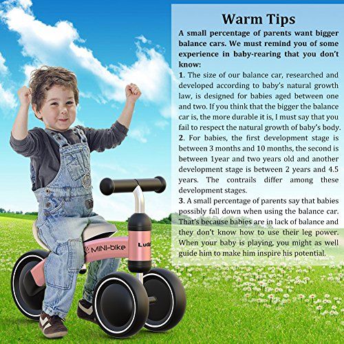  Infant Shining Baby Shining Balance Bike,Baby Ride Toy Learn to Walk,12-24 Month No-Pedal Balance Bike to Kids