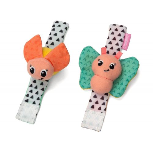  Infantino Wrist Rattles, Butterfly and Lady Bug