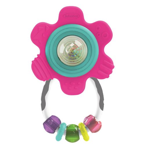  [아마존베스트]Infantino Spin & Teethe Gummy Flower Rattle