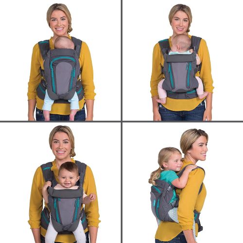  Infantino Carry On Baby Carrier with 6 Pockets for Diapers, Wipes, Pacifier, Phone & Keys and Ergonomic Seat