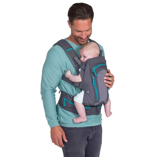  Infantino Carry On Baby Carrier with 6 Pockets for Diapers, Wipes, Pacifier, Phone & Keys and Ergonomic Seat