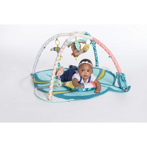  Visit the Infantino Store Infantino 4-in-1 Twist & Fold Activity Gym & Play Mat, Tropical