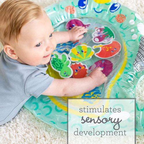  Visit the Infantino Store Infantino Tummy Time Pat & Play Water Mat - Narwhal; Baby Water Mat, Multi