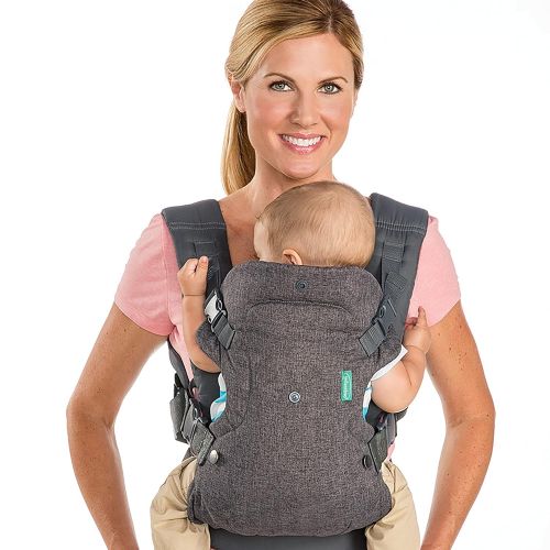  [무료배송] 인판티노 휴대용 아기띠 Infantino Flip Advanced 4-in-1 Carrier - Ergonomic, convertible, face-in and face-out front and back carry for newborns and older babies 8-32 lbs