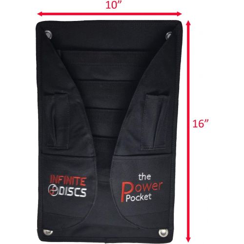  Infinite Discs Power Pocket - Disc Golf Cart Putter Pouch for Discs and Disc Golf Accessories