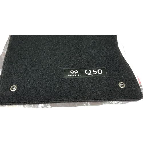  2014 TO 2017 Infiniti Q50 Genuine Factory Carpeted Floor Mats - Black/Graphite