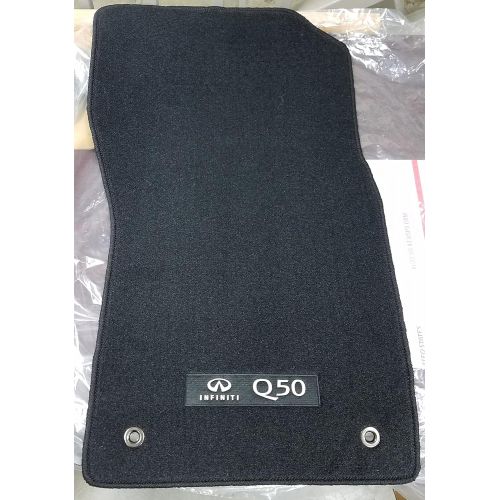  2014 TO 2017 Infiniti Q50 Genuine Factory Carpeted Floor Mats - Black/Graphite