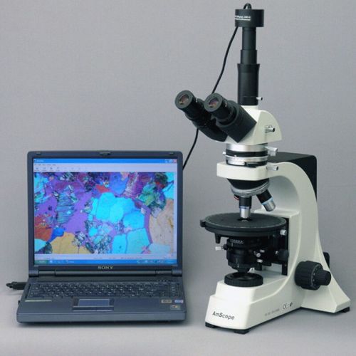  Infinity Polarizing Trinocular Microscope 40X-900X by AmScope