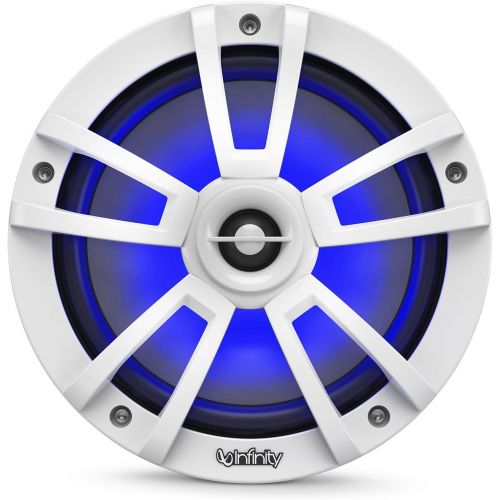  Infinity Marine Bundle - Four Pairs of Infinity 822MLW Marine 8 Inch RGB LED Coaxial Speakers - White