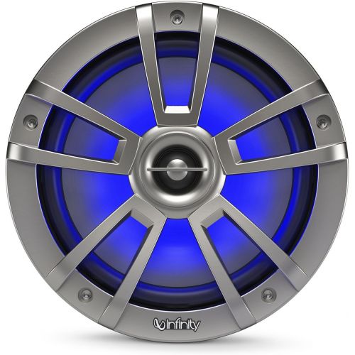  Infinity Marine Bundle - Four Pairs of Infinity 822MLT Marine 8 Inch RGB LED Coaxial Speakers - Titanium