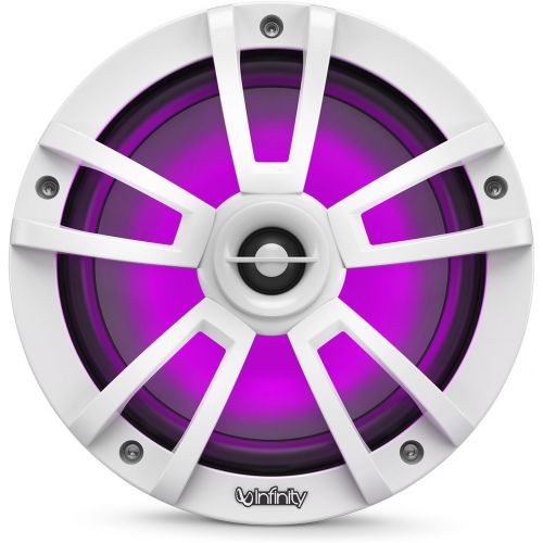  Infinity - Two Pairs of 822MLW Marine 8 Inch LED Speakers & A 1022MLW 10 Marine LED Subwoofer - White