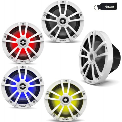  Infinity - Two Pairs of 622MLW Marine 6.5 Inch LED Speakers & A 1022MLW 10 Marine LED Subwoofer - White