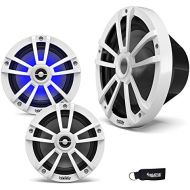 Infinity - A Pair of 622MLW Marine 6.5 Inch LED Speakers & A 1022MLW 10 Marine LED Subwoofer - White