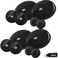 Infinity - Two Pairs of KAPPA-90CSX Kappa 6x9 Inch Two-Way Car Audio Component Speakers with Crossovers
