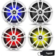 Infinity Marine Bundle - Two Pairs of Infinity 622MLW Marine 6.5 Inch RGB LED Coaxial Speakers - White