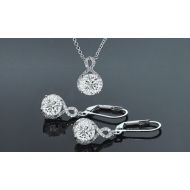 Infinity Pendant and Earrings Set Made With Swarovski Crystals by Elements of Love