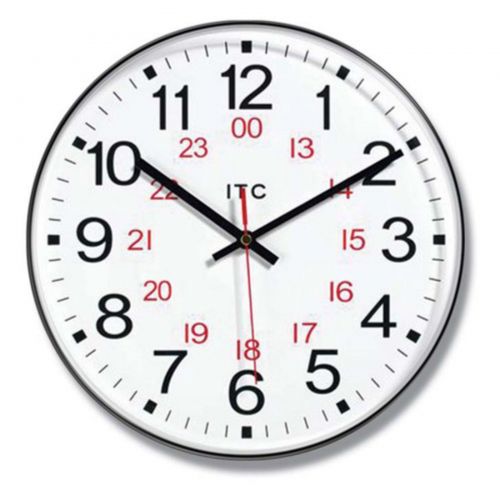  Infinity Instruments 1224 Hour 12-Inch Wall Clock