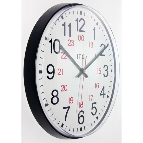  Infinity Instruments 1224 Hour 12-Inch Wall Clock