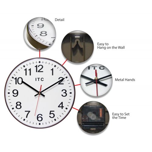  Infinity Instruments Basic 12-Inch Traditional Wall Clock