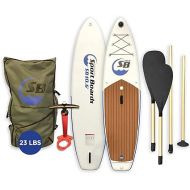 Inflatable Sport Board AIRBO 10.6' Premium Inflatable Stand Up Paddle Board & Kayak with ISUP Backpack - Double Action Pump - 4 Piece SUP Kayak Paddle