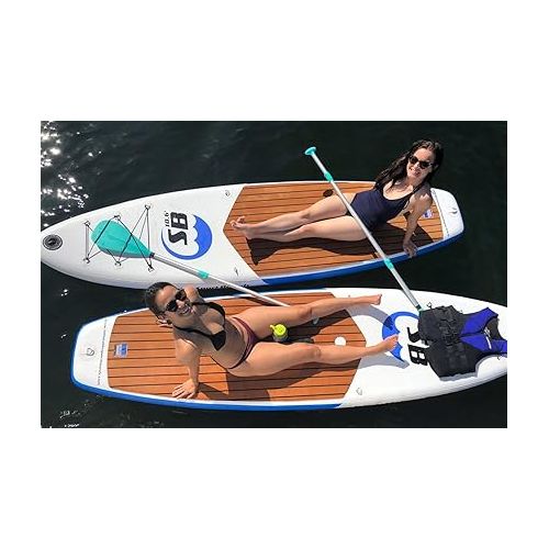 인플레터블 Inflatable Sport Board AIRBO 10.6' Premium Inflatable Stand Up Paddle Board & Kayak with ISUP Backpack - Double Action Pump - 4 Piece SUP Kayak Paddle