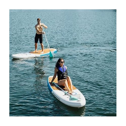 인플레터블 Inflatable Sport Board AIRBO 10.6' Premium Inflatable Stand Up Paddle Board & Kayak with ISUP Backpack - Double Action Pump - 4 Piece SUP Kayak Paddle