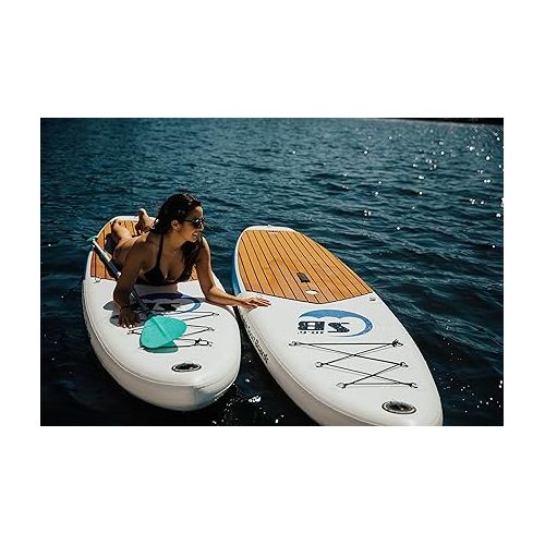 인플레터블 Inflatable Sport Board AIRBO 10.6' Premium Inflatable Stand Up Paddle Board & Kayak with ISUP Backpack - Double Action Pump - 4 Piece SUP Kayak Paddle
