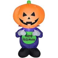 Airblown Inflatable Happy Halloween Big Pumpkin Head Greeter by Gemmy