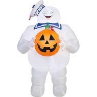 Airblown Inflatable Halloween Inflatable Ghostbusters 5 Stay Puft Marshmallow Man Holding Pumpkin by Gemmy