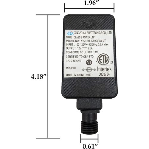 인플레터블 할로윈 용품Blossom Inflatables Replacement Yard Inflatable Adapter Power Supply Adaptor 12Vdc 2.0A 2000mA 2.0Amp 2A UL or ETL Listed 12V for Home Lawn Yard Garden Holiday Inflatable Decorations