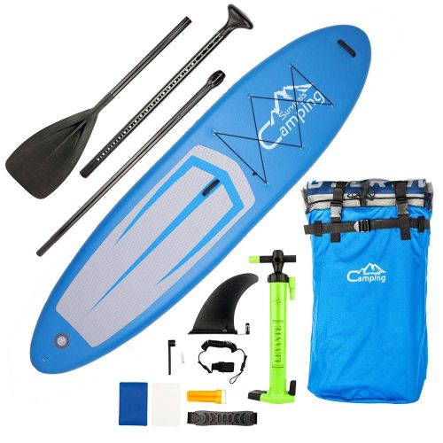 인플레터블 Inflatable Stand Up Paddle Board 11 SUP for All Skill Levels with Accessories Wide Stance w/Bottom Fin for Paddling, Surf Control, Non-Slip Deck for Youth and Adult Surfing Water S