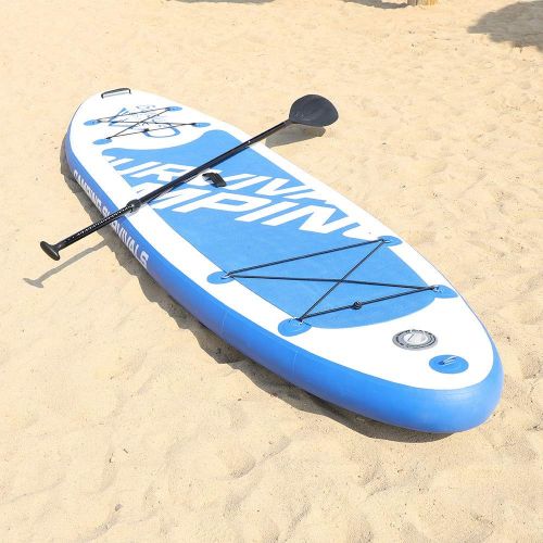 인플레터블 Detailorpin Premium Summer sea Inflatable Stand Up Paddle 6-inch Thickness Board with SUP Accessories Bottom Fin for Youth & Adult Standing Boat, Durable and Lightweight Up to 286.