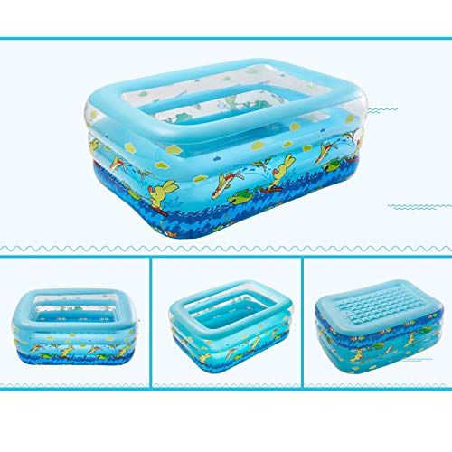  Inflatable toys Summer New Childrens Inflatable Swimming Pool,Paddling Pool ，Baby Three-Ring Pool, Suitable for Indoor and Outdoor -12516065 cm