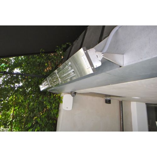  Infratech SL3024SV Slim Line - Single Element 3,000 Watt Patio Heater, Choose Finish: Stainless Steel Faceplate wSilver Trim