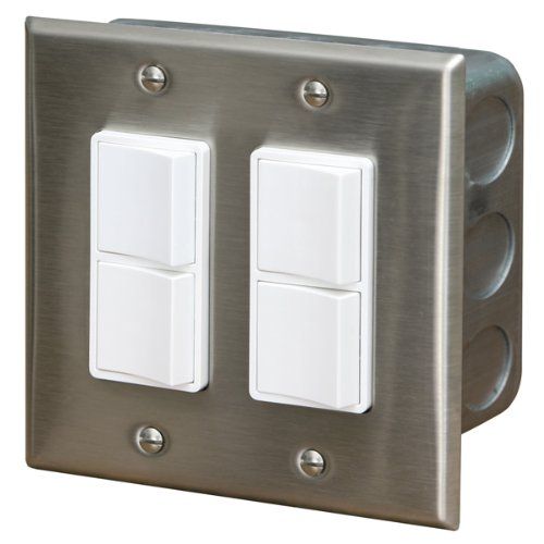  Infratech 14 4305 Accessory - Dual Duplex Switch Wall Plate & Gang Box 20 Amp Per Pole, Patio Heater Switch and Wall Plate