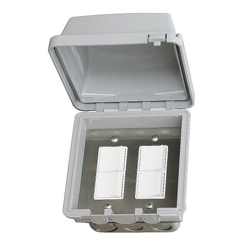  Infratech 14 4315 Accessory - Dual Duplex Switch Flush Mount & Gang Box 20 Amp Per Pole, Patio Heater Switch and Wall Plate
