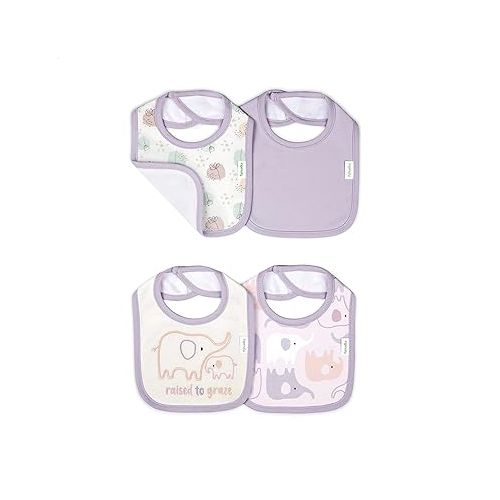 인제뉴어티 Ingenuity Easy Eater 4-Pack Baby Bib Set - Grazy & Easy Eater 3-Pack Baby Burp Cloth Set - Grazy