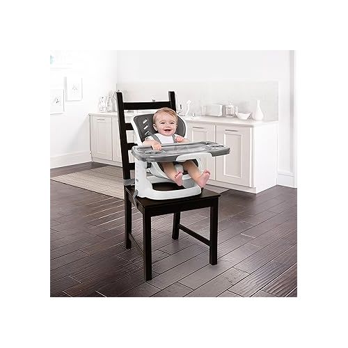 인제뉴어티 Ingenuity Infant-to-Toddler SmartClean ChairMate High Chair Booster Seat - Slate , 22.25x21.25x24 Inch (Pack of 1)