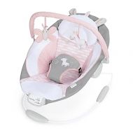 Ingenuity Soothing Baby Bouncer Infant Seat with Vibrations, -Toy Bar & Sounds, 0-6 Months Up to 20 lbs (Pink Flora the Unicorn)