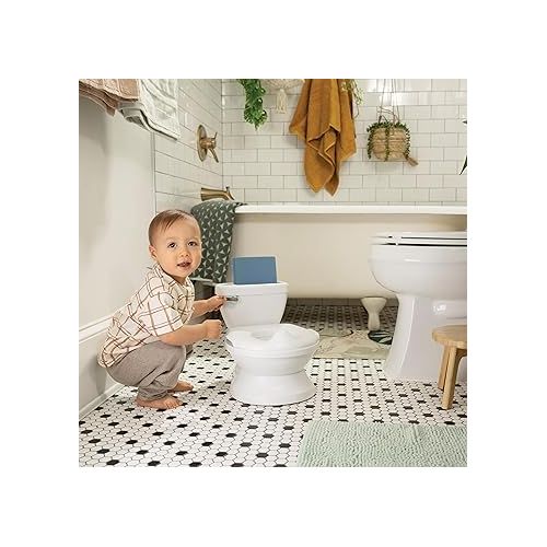인제뉴어티 Summer Infant by Ingenuity My Size Potty Pro in White, Toddler Potty Training Toilet, Lifelike Flushing Sound, for Ages 18 Months, Up to 50 Pounds