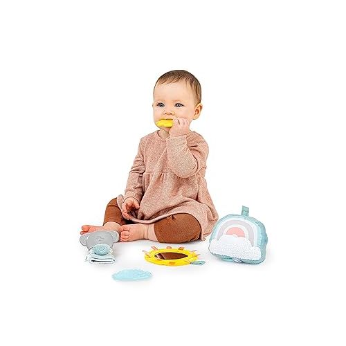 인제뉴어티 Ingenuity Calm Springs Soothing Essentials Gift Set - Musical Toy, Rattle, Mirror, 2 Teethers for Baby