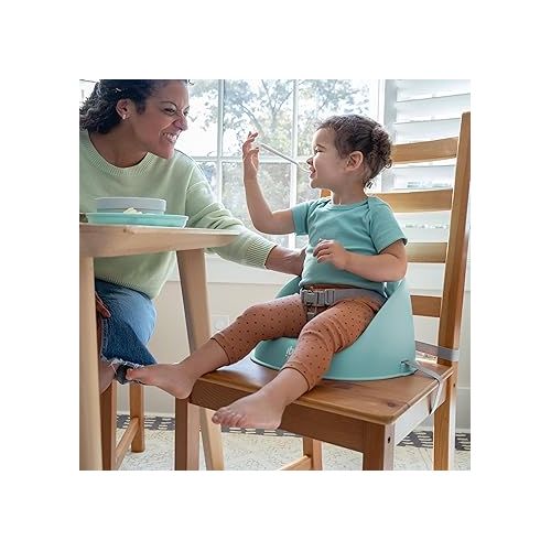 인제뉴어티 Ingenuity: ity by Ingenuity My Spot Easy-Clean Baby Booster Feeding Chair, 3-Point Harness, Washable Removable Straps - Teal