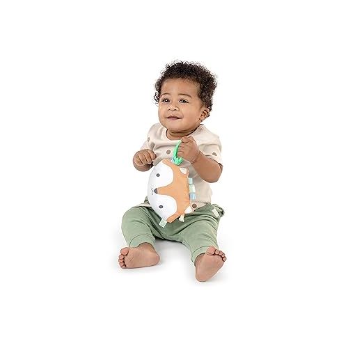인제뉴어티 Ingenuity: ity by Ingenuity Crinklet, Fox Crinkle Toy for Newborn and Up, Satin Ribbon Tags, C-Link Attachment, Unisex - Kitt