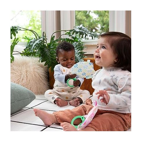 인제뉴어티 Ingenuity: ity by Ingenuity Crinklet, Fox Crinkle Toy for Newborn and Up, Satin Ribbon Tags, C-Link Attachment, Unisex - Kitt