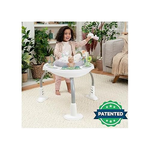 인제뉴어티 Ingenuity Spring & Sprout 2-in-1 Baby Activity Center Jumper and Table with Infant Toys - Ages 6 Months +, First Forest