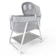 Ingenuity Lullanight Soothing Bassinet for Baby with Locking Wheels and-Night-Light, Newborn to 5 Months, Gem, 33.4x20.6x43.8