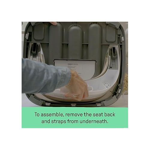 인제뉴어티 Ingenuity Baby Base 2-in-1 Booster Feeding and Floor Seat with Self-Storing Tray - Slate