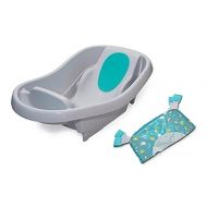 Ingenuity Comfy Clean Deluxe Newborn to Toddler Baby Bathtub, 0-24 Months, Gray