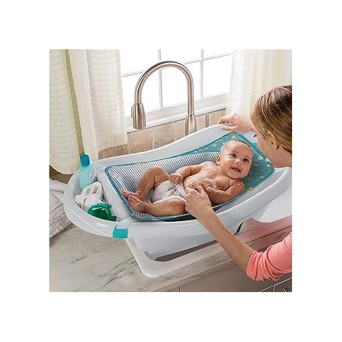 인제뉴어티 Ingenuity Comfy Clean Deluxe Newborn to Toddler Baby Bathtub, 0-24 Months, Gray